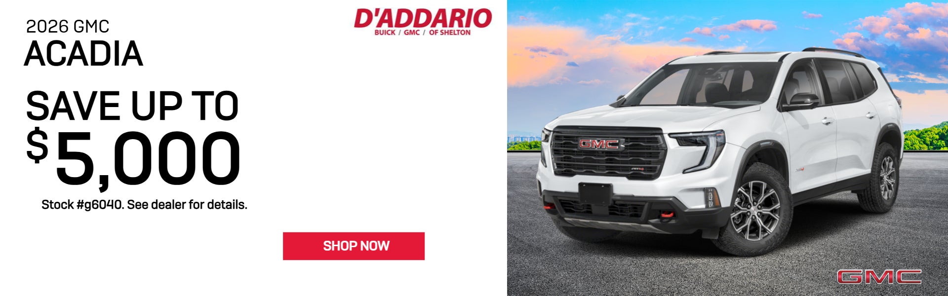 2026 GMC Acadia on offer